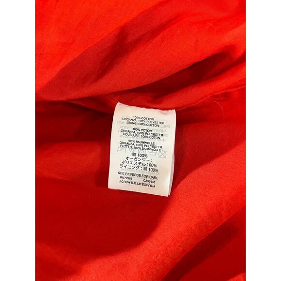 J.Crew Women's Red Eyelet Ruffle Hem Spaghetti Strap Fit & Flared Dress Size 2 - Picture 5 of 8